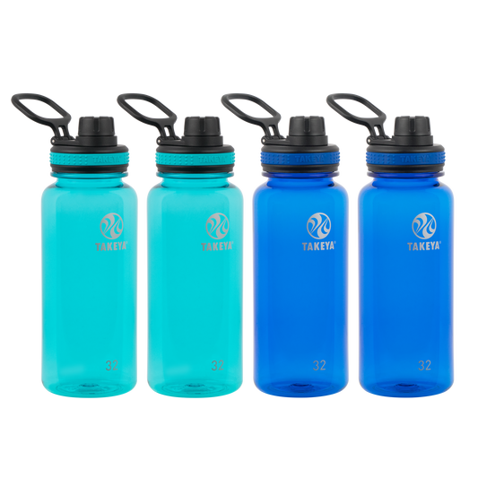 tritan-water-bottle-with-spout-lid-4-pack-x8 50276-Tritan-Spout-32-4pk-Ocean-Royal-angle.png
