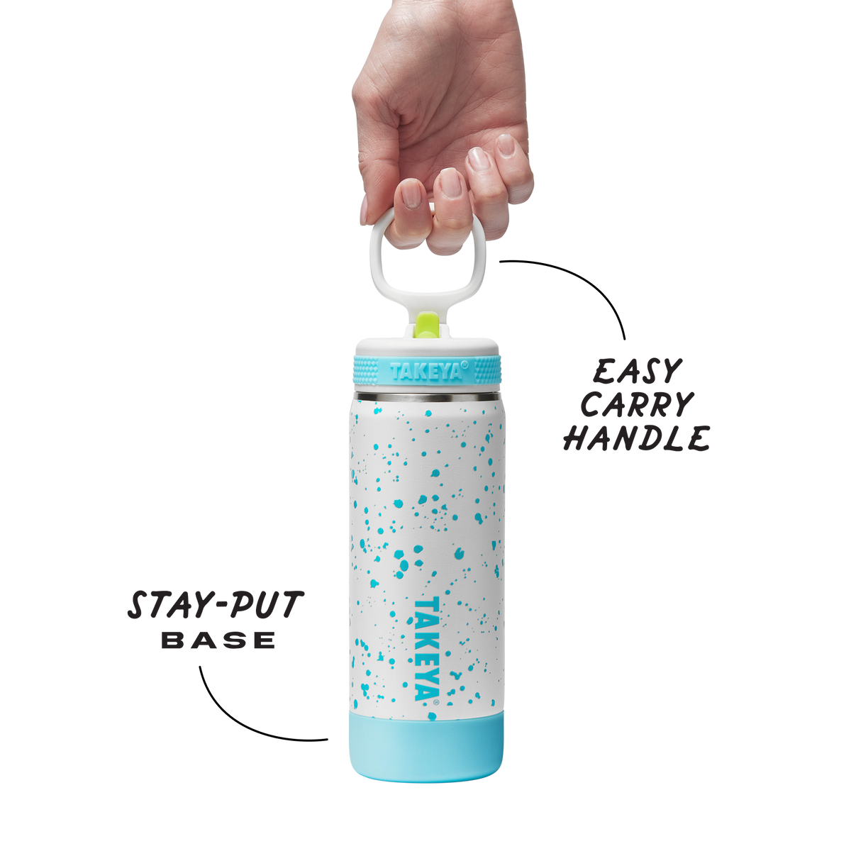 glow-in-the-dark-sport-kids-water-bottle-confetti-with-straw-lid-z4 TKS_SP25_CoreKidsGIDConfetti_StwBtl_CloudGlow_18oz_51368_v3_sRGB-Callout.png